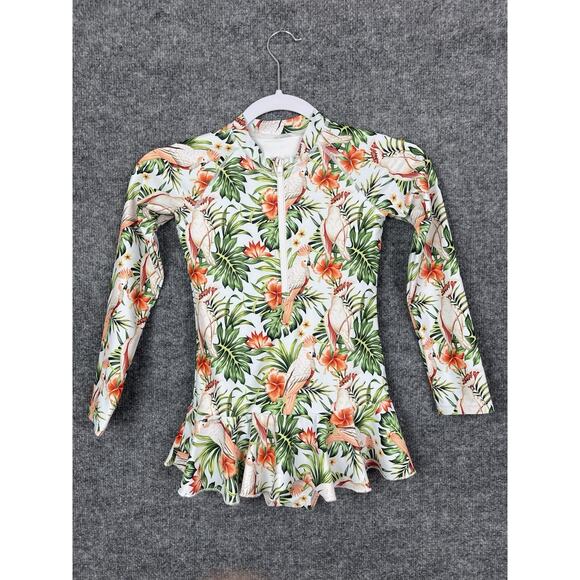 MAE Swimwear Other - ZIP MAE Swimwear Wild Wings Size 7-8 Years Tropical Bird Print Retail $69.00